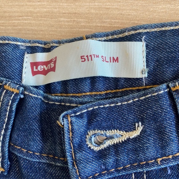 New Levi's Boys Dark Blue Skinny Jeans Size 10 - Picture 2 of 5